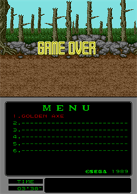 Golden Axe (Mega-Tech) - Screenshot - Game Over Image