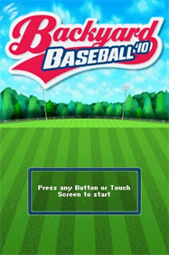 Backyard Baseball '10 - Screenshot - Game Title