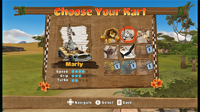 Madagascar Kartz - Screenshot - Game Select