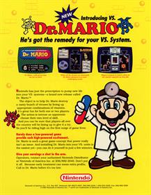 Vs. Dr. Mario - Advertisement Flyer - Back Image