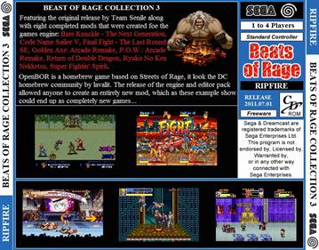 Beats of Rage Collection: Volume 3 - Box - Back Image