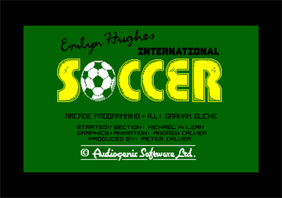 Emlyn Hughes International Soccer  - Screenshot - Game Title Image