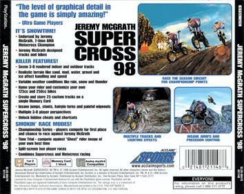 Jeremy McGrath Supercross 98 - Box - Back Image