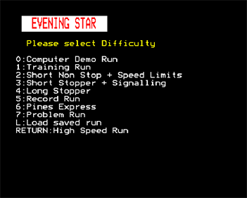 Evening Star - Screenshot - Game Select Image
