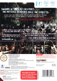 Resident Evil: The Umbrella Chronicles - Box - Back Image