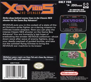 Classic NES Series: Xevious - Box - Back Image