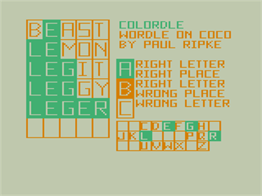 Colordle - Screenshot - Gameplay Image