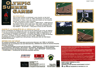 Olympic Summer Games - Box - Back Image