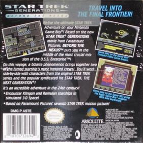 Star Trek Generations: Beyond the Nexus - Box - Back Image