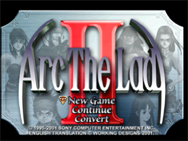Arc the Lad II - Screenshot - Game Title Image
