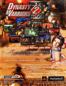 Dynasty Warriors 2 - Advertisement Flyer - Front Image