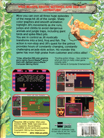 Jill of the Jungle: The Complete Trilogy - Box - Back Image