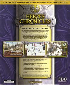 Heroes Chronicles: Chapter 3: Masters of the Elements - Box - Back Image