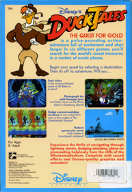 Duck Tales: The Quest for Gold - Box - Back Image