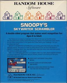 Snoopy's Skywriter Scrambler - Box - Back Image