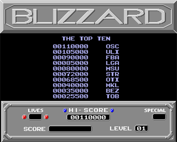 Blizzard - Screenshot - High Scores Image