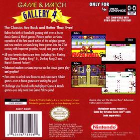 Game & Watch Gallery 4 - Box - Back Image