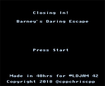 Closing In: Barney's Daring Escape - Screenshot - Game Title Image