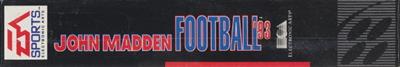 John Madden Football '93 - Box - Spine Image