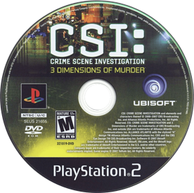 CSI: 3 Dimensions of Murder - Disc Image