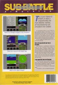 Sub Battle Simulator (1994) - Box - Back Image