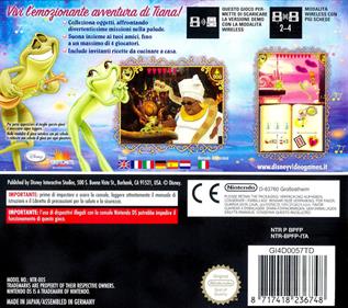 The Princess and the Frog - Box - Back Image