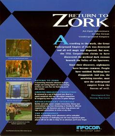 Return to Zork - Box - Back Image