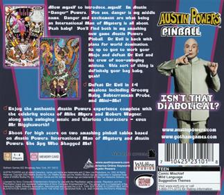 Austin Powers Pinball - Box - Back Image