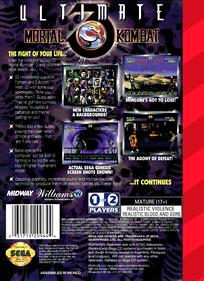 Ultimate Mortal Kombat 3 - Box - Back - Reconstructed Image