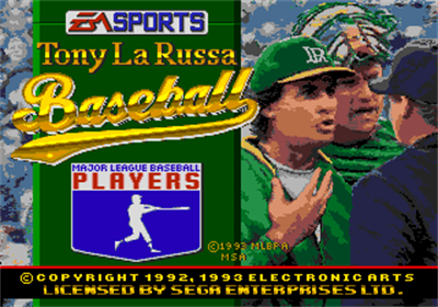 Tony La Russa Baseball - Screenshot - Game Title Image