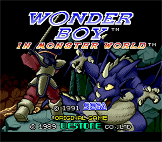 Wonder Boy in Monster World - Screenshot - Game Title Image
