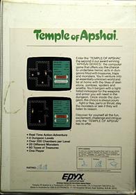 Temple of Apshai - Box - Back Image