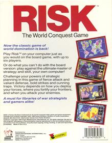 The Computer Edition of Risk: The World Conquest Game - Box - Back Image