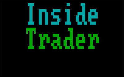 Inside Trader: The Authentic Stock Trading Game - Screenshot - Game Title Image
