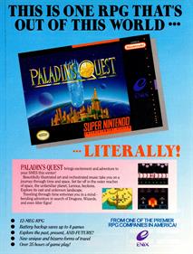 Paladin's Quest - Advertisement Flyer - Front Image