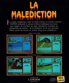 La Malediction - Box - Back Image