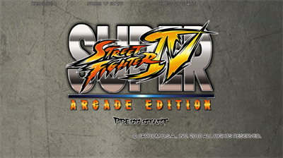 Super Street Fighter IV: Arcade Edition - Screenshot - Game Title Image