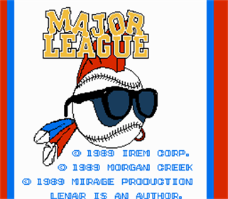Major League - Screenshot - Game Title Image