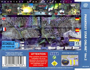 Phantasy Star Online Ver. 2 - Box - Back Image