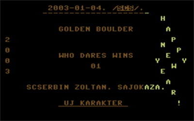 Golden Boulder: Who Dares Wins 01 - Screenshot - Game Title Image