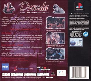 Dracula: The Resurrection - Box - Back Image