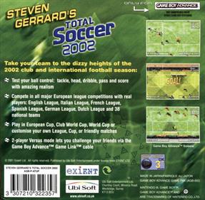 Steven Gerrard's Total Soccer 2002 - Box - Back Image