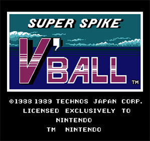 Super Spike V'Ball / Nintendo World Cup - Screenshot - Game Title Image