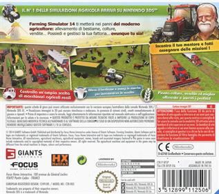 Farming Simulator 14 - Box - Back Image