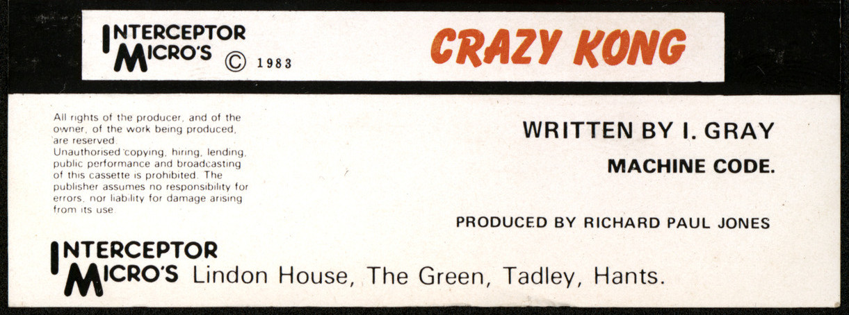 Crazy Kong (Interceptor Software) Images - LaunchBox Games Database