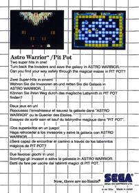 Astro Warrior / Pit Pot - Box - Back Image