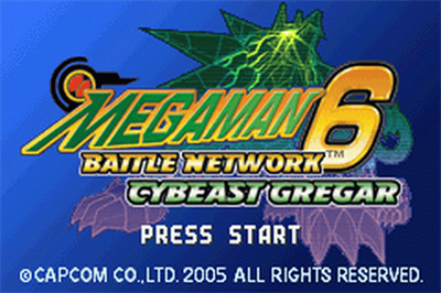 Mega Man Battle Network 6: Cybeast Gregar - Screenshot - Game Title Image