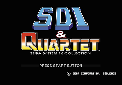 Sega Ages 2500 Series Vol. 21: SDI & Quartet: Sega System 16 Collection - Screenshot - Game Title Image