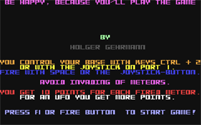 Galactic Meteors - Screenshot - Game Title Image