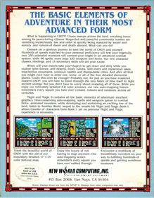 Might and Magic II - Box - Back Image